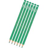 Faber-Castell Yeşil Kalem Kopya 6 Adet Faber Yeşil Kurşun Kalem Başlık Kalemi 6 Adet - Standart