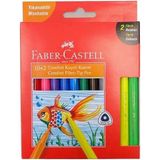 Faber Comfort Serisi Keçeli Kalem 12 Renk Yıkanabilir 10+2 Neon 5068155133 - Renkli