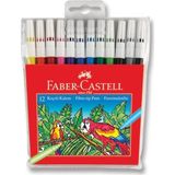Faber Faber-Castell 12'li Keçeli Kalem Seti Canlı Renkler ile Ergonomik Tasarım Sunar