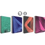 Faber Spiralli Defter Plastik Kapak Waves 80 Yp Kareli