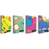 Faber Spr Pp Kpk Pattern Def A4 80YP Düz 000283 - Çok Renkli - Standart - Okul Defteri