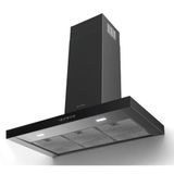 Faber T-Dark A90 NG Siyah Paslanmaz Çelik-Cam Duvar Tipi Davlumbaz
