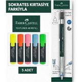 Faber Vario 07 Kalem+5 Adet Fosforlu Kalem