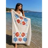 Fabera Home Bambu Müslin Peştemal %100 Organik Pamuk Plaj Havlusu Hamam Sauna Deniz Havlusu - Duman Turkuaz