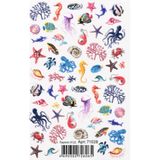 Faberlic ,3 Boyutlu Tırnak Tasarım Yapıştırmaları Derin Denizler Nail Art Sticker Kabartmalı Şık ve Kalıcı Görünüm