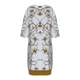 Faberlic Kadın Gri Yarım Kollu Monogram Elbise, 44 Beden