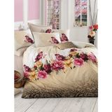 Fabeteks Çalıkuşu Ranforce Pamuklu Çift Kişilik Nevresim Takımı - 200 x 220 cm - Kahverengi