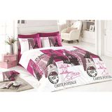 Fabeteks Paris Ranforce Pamuklu Çift Kişilik Nevresim Takımı - 220 x 220 cm - Mor
