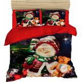 Fabeteks Yılbaşı Kardan Adam Ayıcık Nevrem Takımı - 200 x 220 cm - Siyah