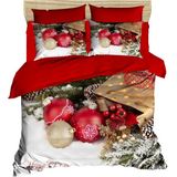 Fabeteks Yılbaşı Süsleri Çantada Dijital Nevrem Takımı - 200 x 220 cm - Kırmızı