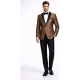 Fabio Cassel Erkek Damatlık Slim Fit Takım Elbise - 6 Drop - 54 - 0-Kahverengi