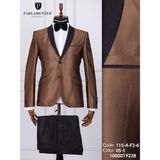 Fabio Cassel Erkek Damatlık Slim Fit Takım Elbise - 6 Drop - 58 - 0-Kahverengi