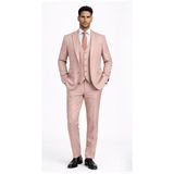 Fabio Cassel Slim Fit Mono Yaka Çift Yırtmaçlı Astarlı Takım Elbise Yelekli - Gri - 6 Drop - 48