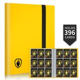 Fabmaker Kart Bağlayıcı, 396 Cepli Ticaret Kartı Klasörü, Tahsil Kartları için Sağlam Kart Albümü, TCG, MTG, Yugioh, Diğer Oyun Kartları, Spor Kartları, Sarı için Yandan Yüklemeli Kart Toplama Klasörü