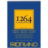 Fabriano 1264 90 gr A4 120 yaprak Üstten Spiralli Sketch Paper Eskiz Defteri