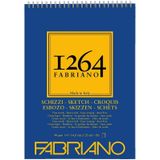 Fabriano 1264 90 gr A5 60 Yaprak Üstten Spiralli Sketch Paper Eskiz Defteri
