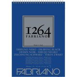 Fabriano 1264 Drawing Black Üstten Spiralli Çok Amaçlı Eskiz Çizim Defteri Siyah Yapraklı 200 Gr. A3 40 Yp.