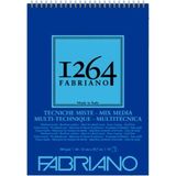 Fabriano 1264 Mix Media Spiralli Defter 300GR 30 Sayfa A4 (21X29.7CM) - Karışık-Çok Renkli - standart