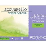 Fabriano Artistico Extra White 300 Gr. - 26 x 36 Suluboya Kağıdı Blok (Kaba Grenli)