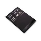 Fabriano Black Black A3 - 300 Gr. Siyah Pürüzsüz Yüzeyli Pastel, Kuru Kalem, Markör Kağıdı - Blok