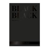 Fabriano Black Black A4-300 Gr. Siyah Pürüzsüz Yüzeyli Pastel, Kuru Kalem, Markör Kağıdı - Blok