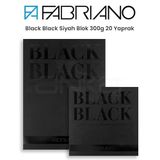 Fabriano Black Black Siyah 300 gr 20 Yaprak Blok Resim Defteri