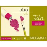 Fabriano : Blocco Tela : Tuval Doku Yağlı & Akrilik Boya Bloğu : 300 gr : 30 cm x 40 cm : 10 Yaprak - Beyaz