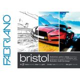 Fabriano Bristol A4-250 Gr. Markör Kağıdı (Airbrush, Guaj, Ecolıne, Su & Solvent Bazlı) Blok