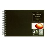 Fabriano Drawing Book A4-160 Gr. Doğal Dokulu Kağıt, Suya Dayanıklı Sert Kapak, Spiralli Çizim ve Eskiz Defteri