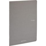 Fabriano : Ecoqua Orginal Tel Zımbalı Çizgisiz Defter : Antrasit : A4 (40 Yaprak - 90 Gr)