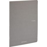 Fabriano : Ecoqua Orginal Tel Zımbalı Çizgisiz Defter : Antrasit : A5 (40 Yaprak - 90 Gr)