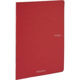 Fabriano : Ecoqua Orginal Tel Zımbalı Çizgisiz Defter : Cherry : A4 (40 Yaprak - 90 Gr)