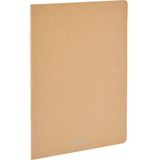Fabriano : Ecoqua Orginal Tel Zımbalı Çizgisiz Defter : Kahverengi : A4 (40 Yaprak - 90 Gr)