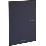 Fabriano : Ecoqua Orginal Tel Zımbalı Çizgisiz Defter : Lacivert : A5 (40 Yaprak - 90 Gr)