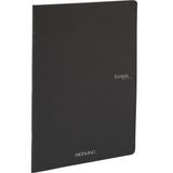Fabriano : Ecoqua Orginal Tel Zımbalı Çizgisiz Defter : Siyah : A5 (40 Yaprak - 90 Gr)