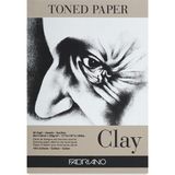 Fabriano : Toned Paper : Renkli Eskiz Çizim Defteri : A3 : 120 gr : 50 Yaprak (Kil Rengi) - Füme - Gri