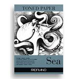 Fabriano Toned Paper Sea A3-120 gr. Eskiz ve Çizim Kağıdı Deniz Rengi - Blok