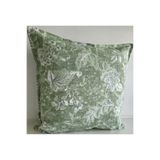 Fabric by Gülçin KETEN KUMAŞ YEŞİL ÇİÇEK DESEN KIRLENT KILIFI