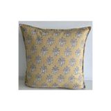 Fabric by Gülçin KETEN PAMUKLU KUMAŞ HARDAL-FÜME ÇİÇEK DESEN KIRLENT KILIFI