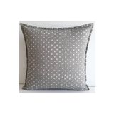 Fabric by Gülçin KOTON PREMİUM DUCK KUMAŞ FÜME BEYAZ PUANTİYE DESEN KIRLENT KILIFI