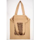 Fabric Craft Bag Alışveriş Çantası Katlanabilir Pamuklu Bez Çanta 42X47 Cm Kahverengi