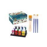 Fabric Painting Colours Kumaş Boyası tüp 30ml 12 Renk Set Kıyafet Elbise Çanta Ayakkabı ve Fırçalı arttn-mkçnbcf12st