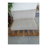 FABRİCAHOME 100x70cm Yer Palet Minderi Koltuk Keten Kumaş Özel Yanlı Dikiş ve Fermuarlı