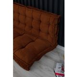 FABRİCAHOME Berlin 5 Yer & Palet Minderi 2'li 130×70×10 Kiremit Renk Alt Üst Takım