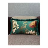 Fabricland Blend-9373-Zümrüt Yeşil Püsküllü Kırlent Kılıfı 30X50 DİKDÖRTGEN