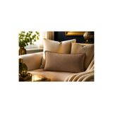 Fabricland Ithal Ipek Kadife Açık Kahve Renk Kırlent Kılıfı 30x50cm