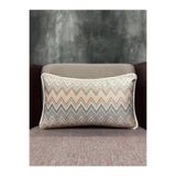 Fabricland Ithal Ipek Kadife Chevron Desen Kırlent Kılıfı 30x50cm (ÇİFT TARAFLI DESEN)