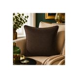 Fabricland Ithal Ipek Kadife Koyu Kahve Renk Kırlent Kılıfı 43x43cm