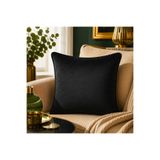 Fabricland Ithal Ipek Kadife Siyah Renk Kırlent Kılıfı 43x43cm