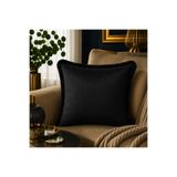 Fabricland İthal İpek Kadife SİYAH RENK PÜSKÜLLÜ KIRLENT KILIFI 43x43cm